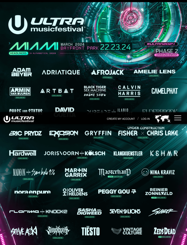 ultra music festival lineup